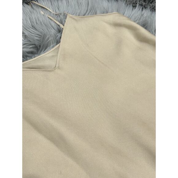 VINCE Women’s Satin Camisole Tank Sz Large‎ Camel Spaghetti Strap Tank Tan - Picture 2 of 2